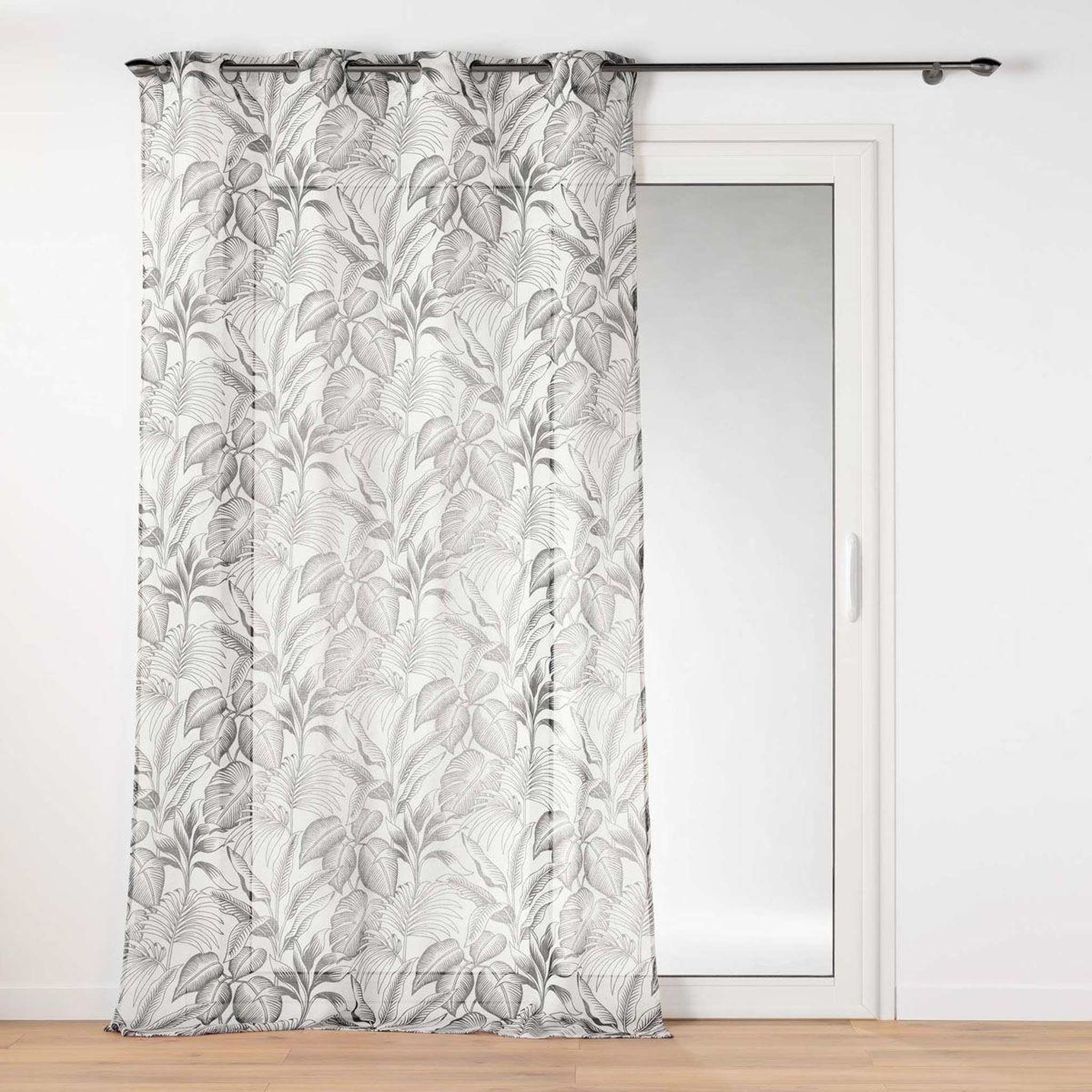 Douceur d'Intérieur Rideau voilage à œillets imprimé  cabana  140x240cm naturel