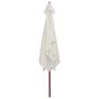Voir la diapositive 3 : VIDAXL Parasol avec poteau en bois 200 x 300 cm Blanc creme
