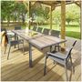 Voir la diapositive 2 : HESPERIDE Table de jardin extensible Pavane en aluminium