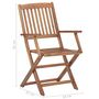 Voir la diapositive 6 : VIDAXL Chaises pliables d'exterieur lot de 8 Bois d'acacia solide