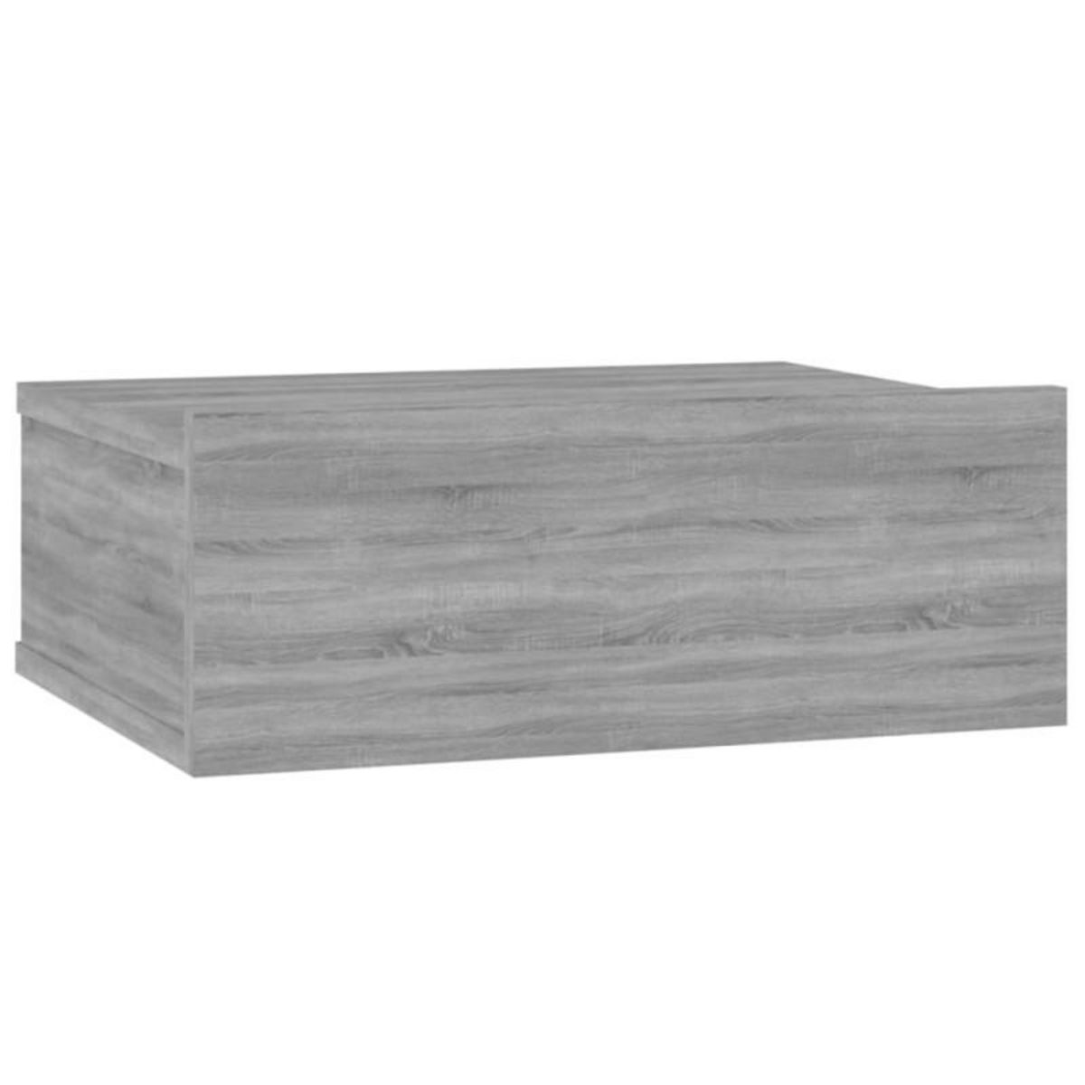 VIDAXL Table de chevet flottante Sonoma gris 40x30x15 cm