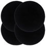 Voir la diapositive 1 : VIDAXL Napperons 4 pcs Noir Plain 38 cm Rond Coton