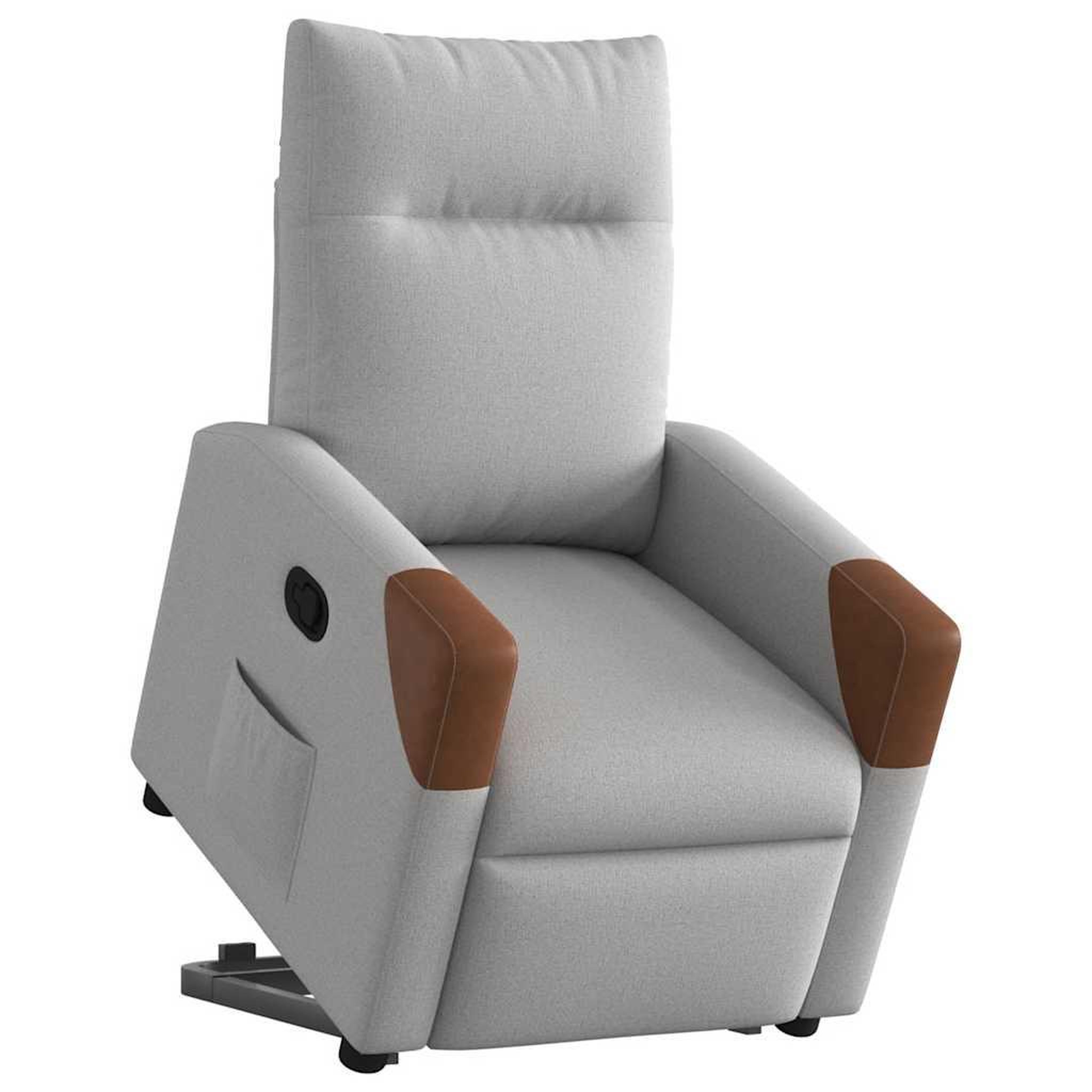 Voir la diapositive 3 : VIDAXL Fauteuil inclinable gris nuage tissu