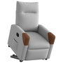 Voir la diapositive 3 : VIDAXL Fauteuil inclinable gris nuage tissu