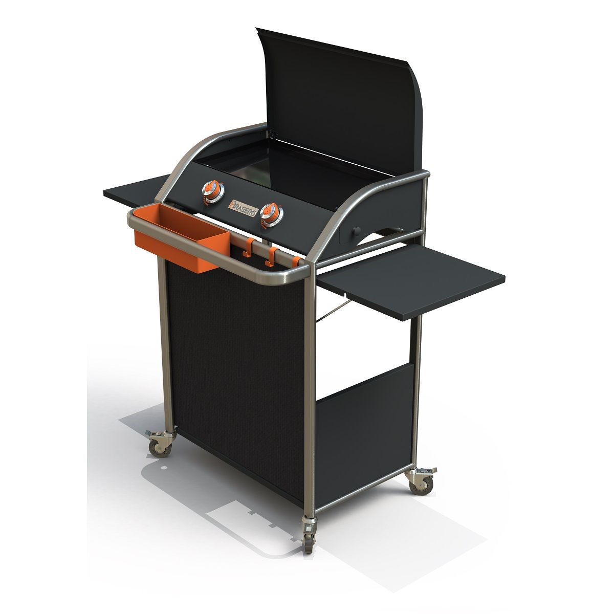 BRASERO Plancha gaz 2 brûleurs CALI + housse offerte