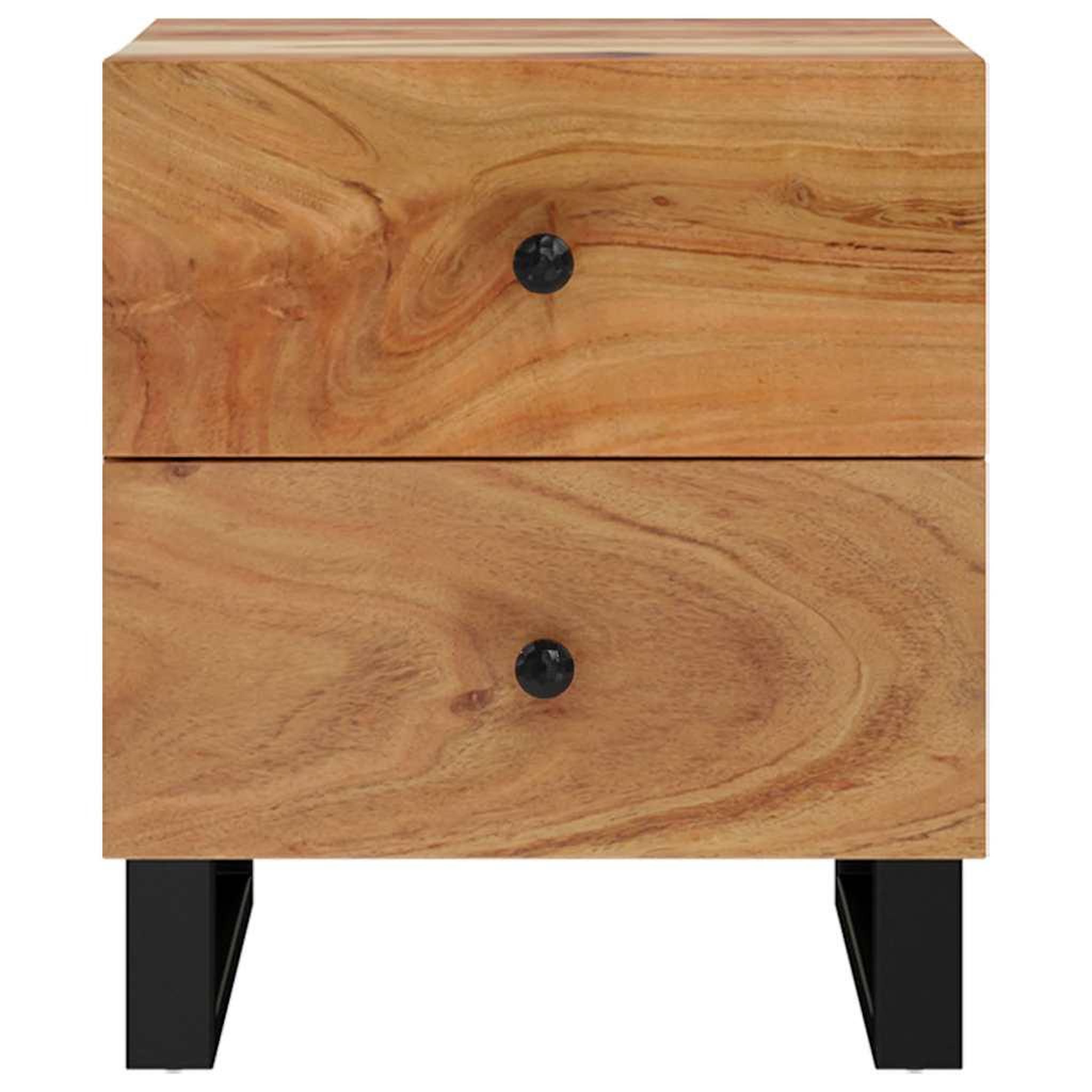 Voir la diapositive 3 : VIDAXL Tables de chevet 2 pcs 40x33x46 cm bois d'acacia massif