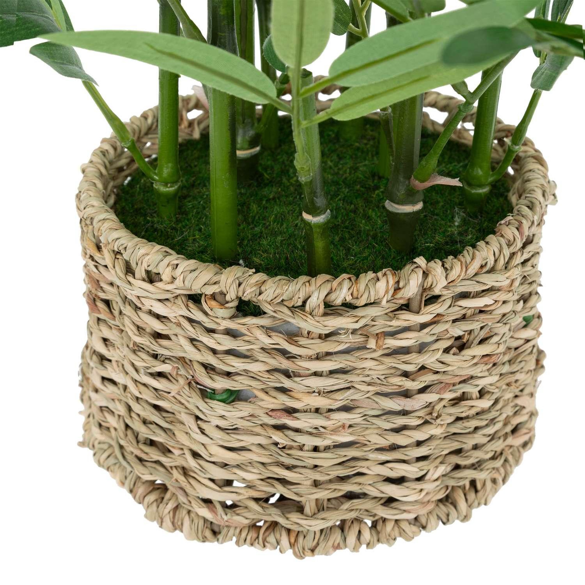 Voir la diapositive 4 : ATMOSPHERA Bambou artificiel avec pot matériau naturel - h. 46 cm