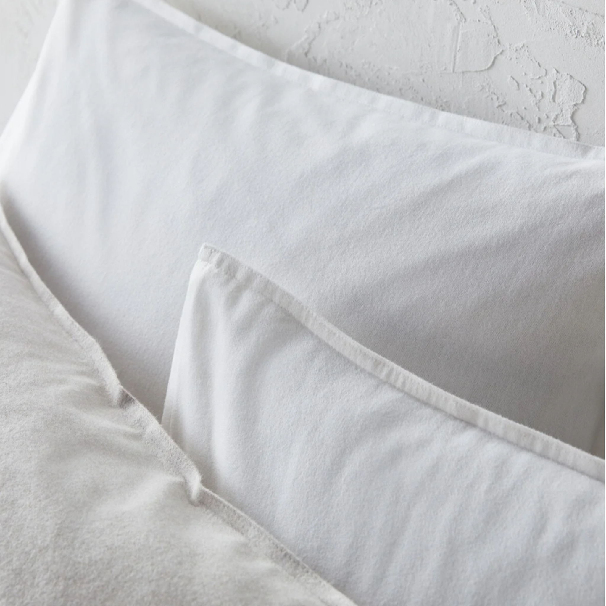 Voir la diapositive 2 : COTON PUR Lot de 2 protège taie flanelle 50 x 70 cm / 100% Coton