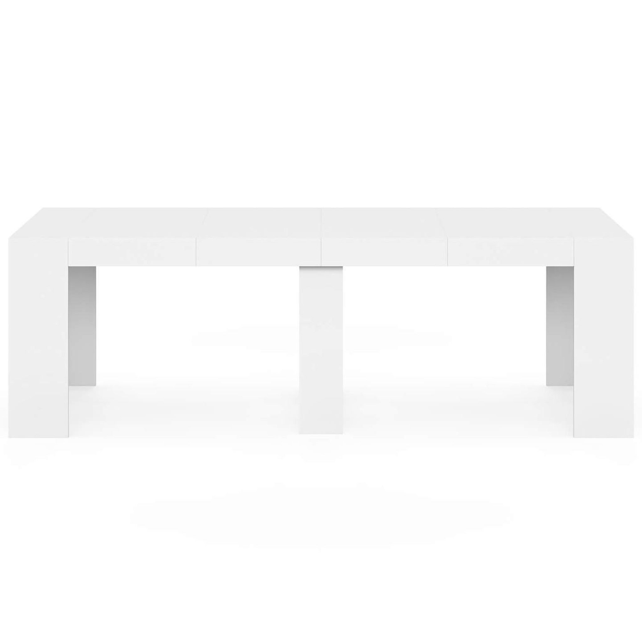 Voir la diapositive 4 : ID MARKET Table console extensible orlando 10 personnes 235 cm bois blanc