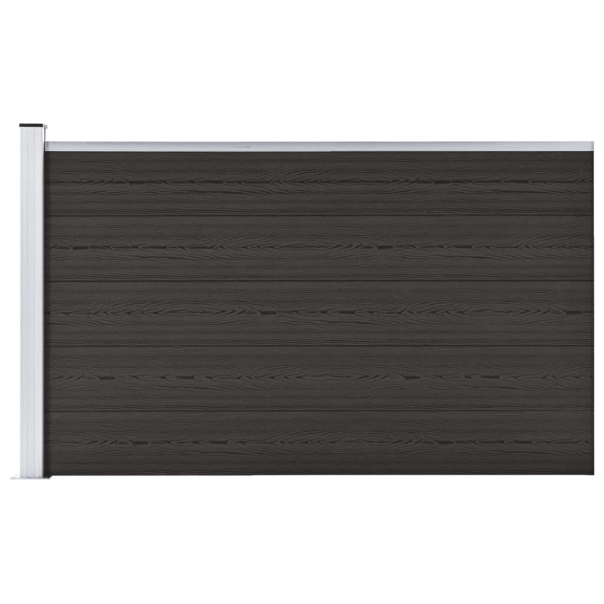 Voir la diapositive 1 : VIDAXL Panneau de cloture WPC 175x105 cm Noir