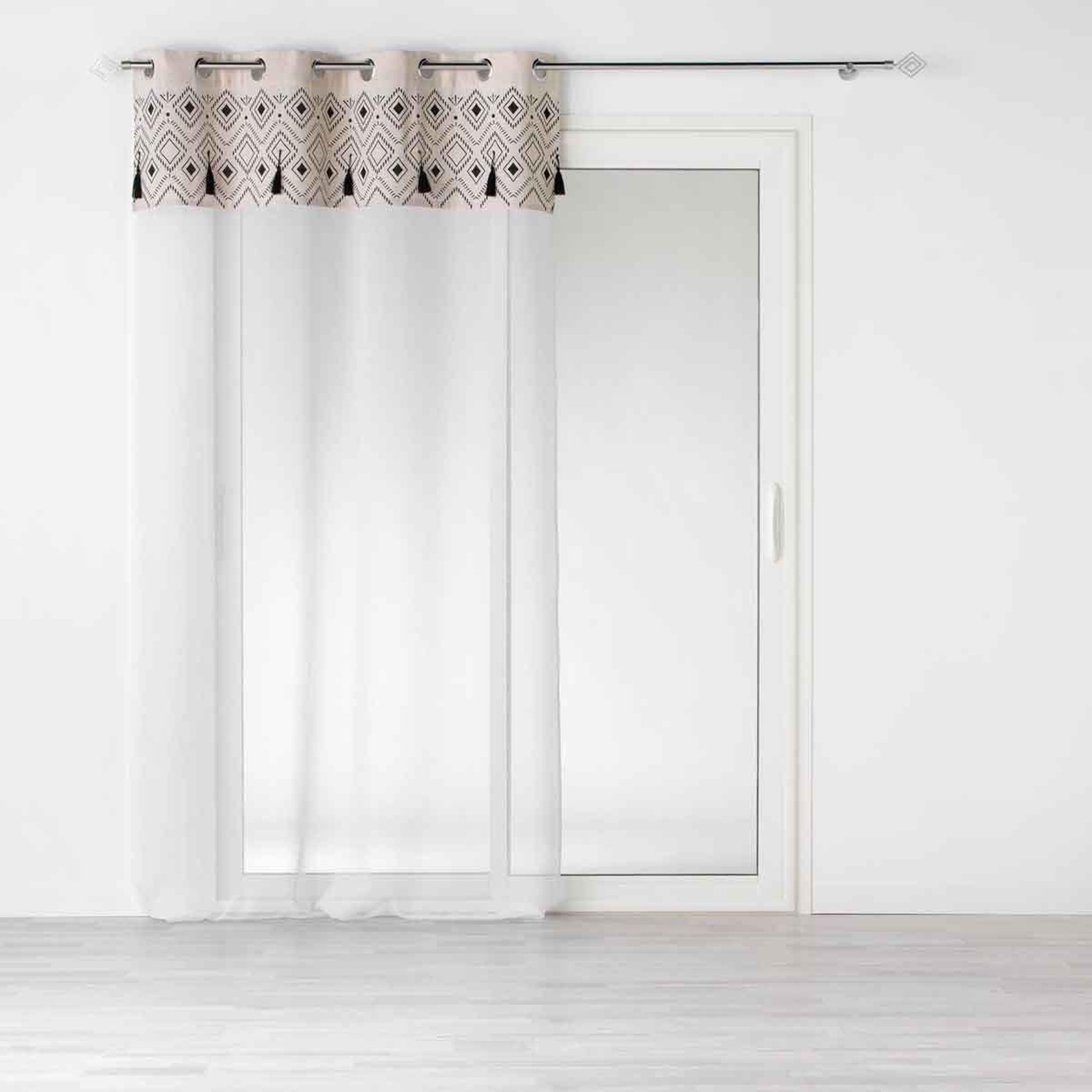 Douceur d'Intérieur Rideau voilage à œillets  nalika  140x240cm blanc