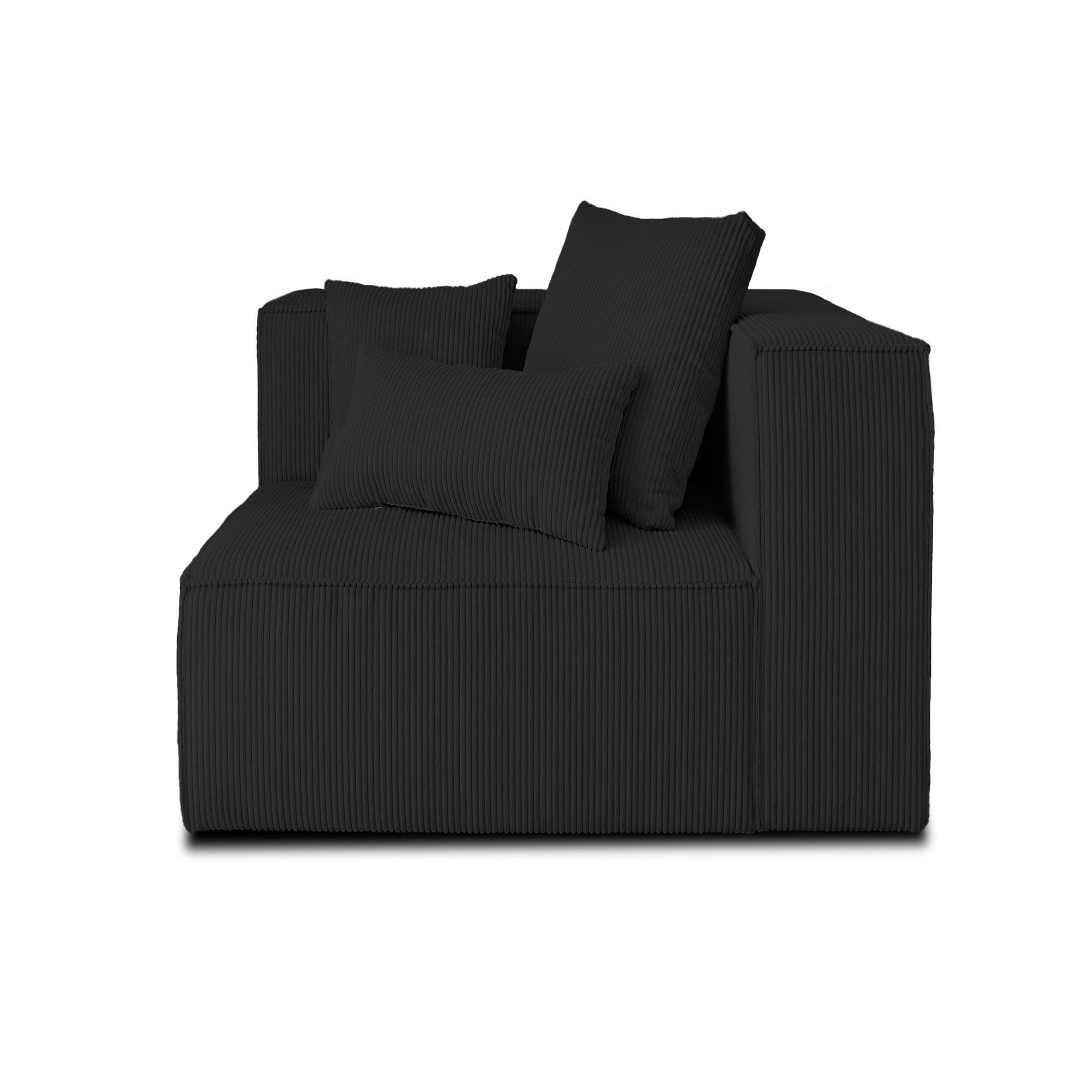Voir la diapositive 5 : LISA DESIGN Colombine - module d'assise droit - en velours côtelé