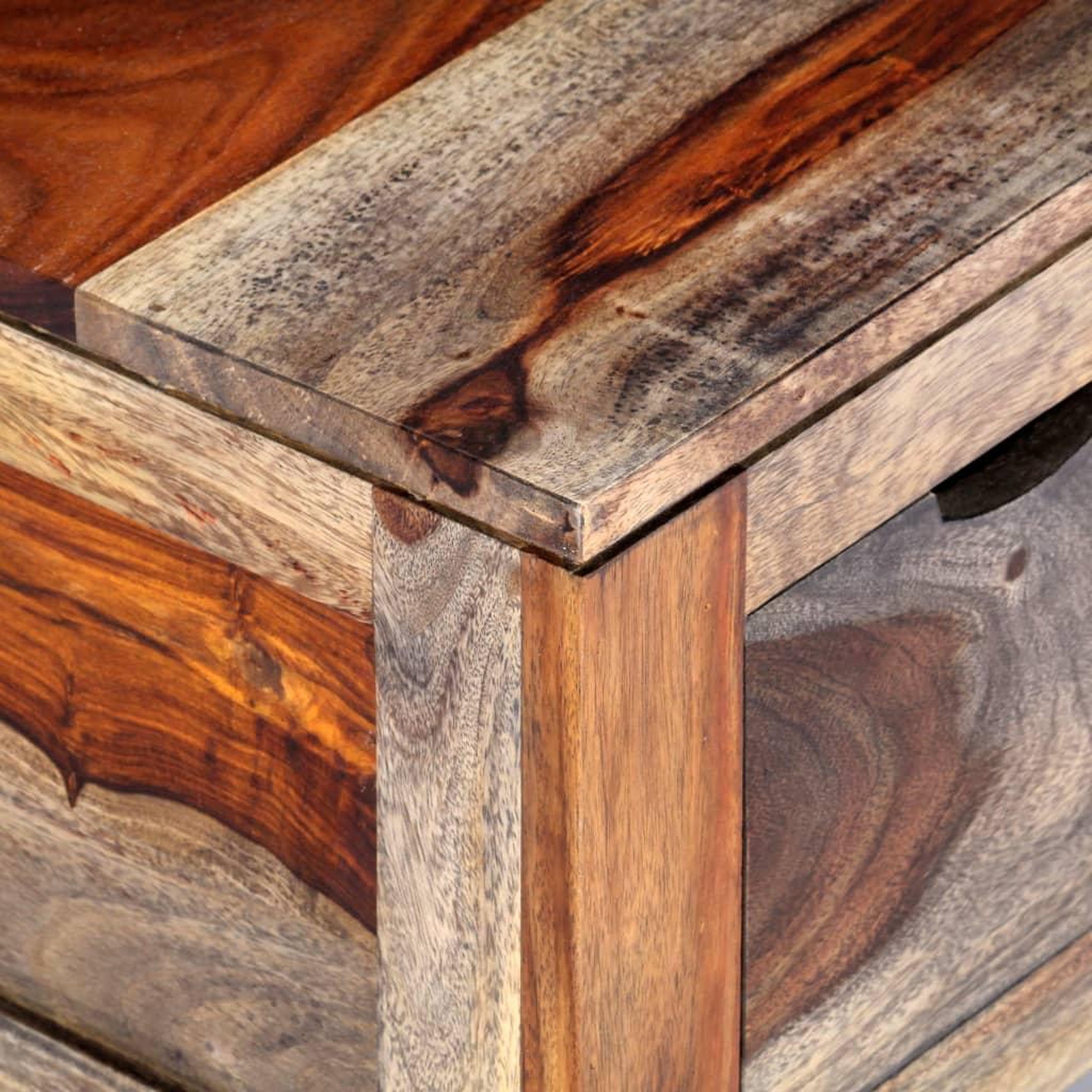 Voir la diapositive 5 : VIDAXL Table basse Gris 100x50x30 cm Bois massif