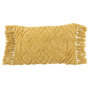 Voir la diapositive 1 : Paris Prix Coussin Déco Pompons  Amalia  40x78cm Moutarde