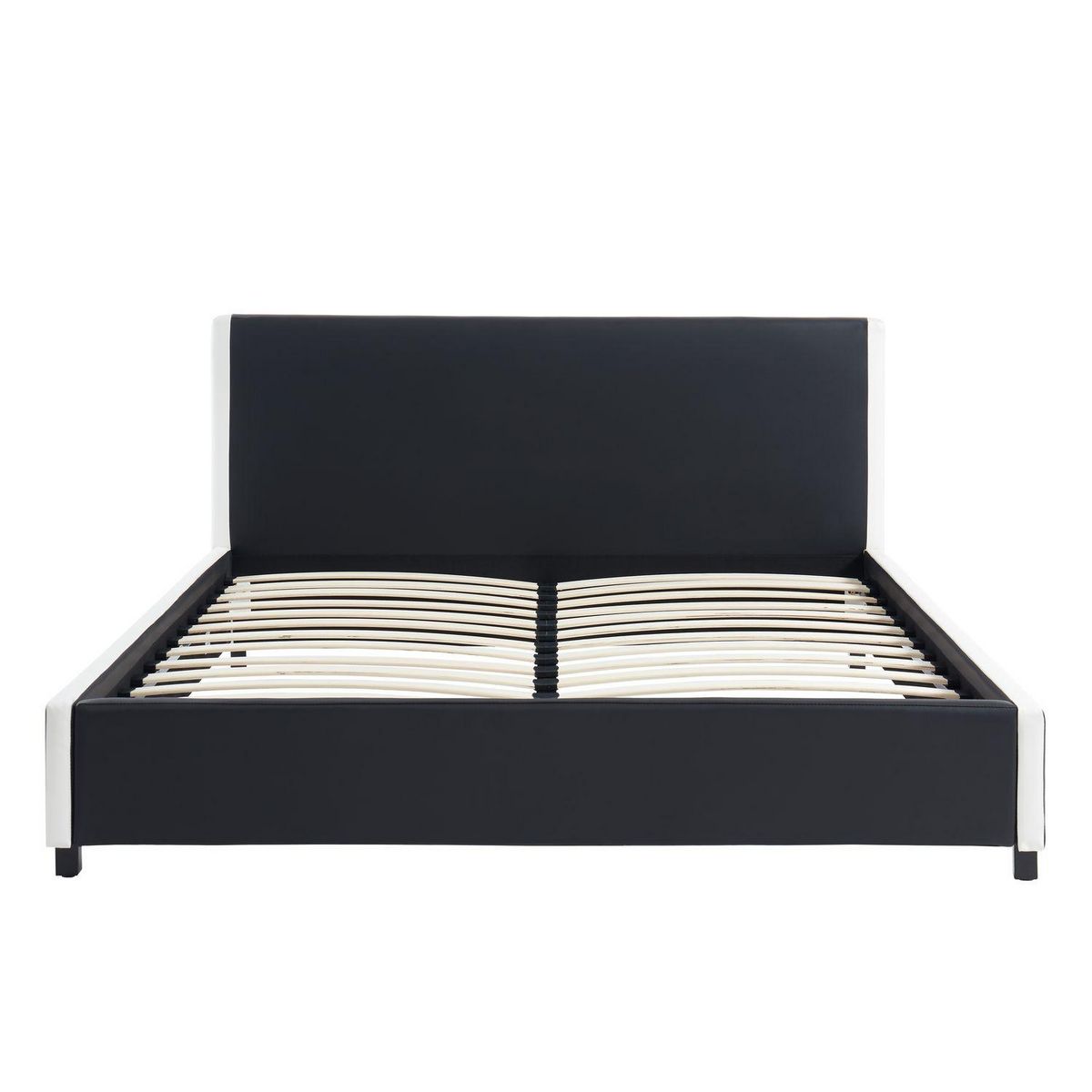 Lit double à LED avec sommier à lattes et tête de lit 160x200cm NEO