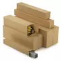 RAJA 15 cartons d'emballage allongés 80 x 10 x 10 cm - Double cannelure