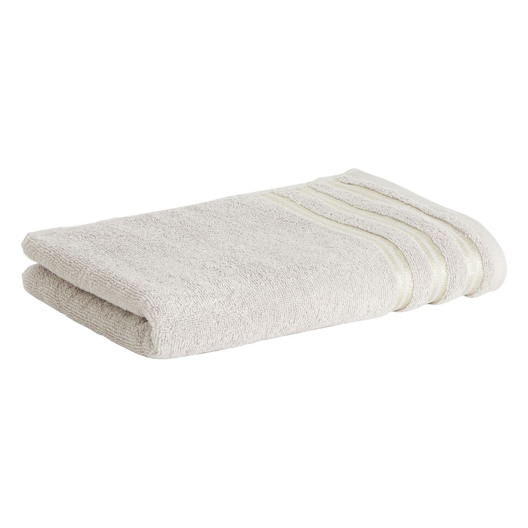 Voir la diapositive 2 : ACTUEL Maxi drap de bain uni en coton liteau lurex 500 g/m²