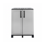 ART PLAST Abri Poubelles de Tri Sélectif 3 Sacs Recyclage Gestion des Déchets – Intérieur Extérieur 68 x 37 x 90 cm Art Plast