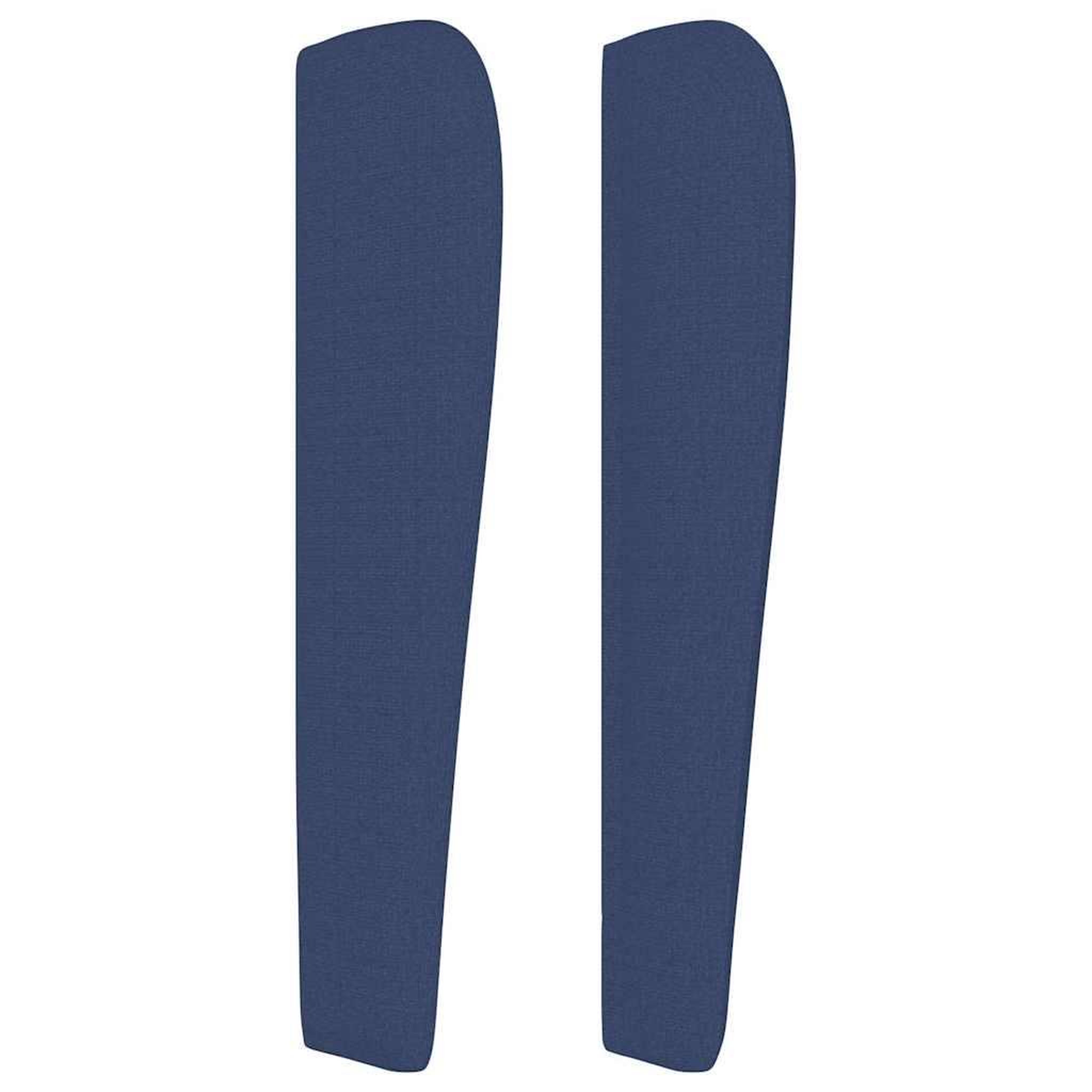 Voir la diapositive 4 : VIDAXL Tete de lit avec oreilles bleu 163x23x118/128 cm tissu