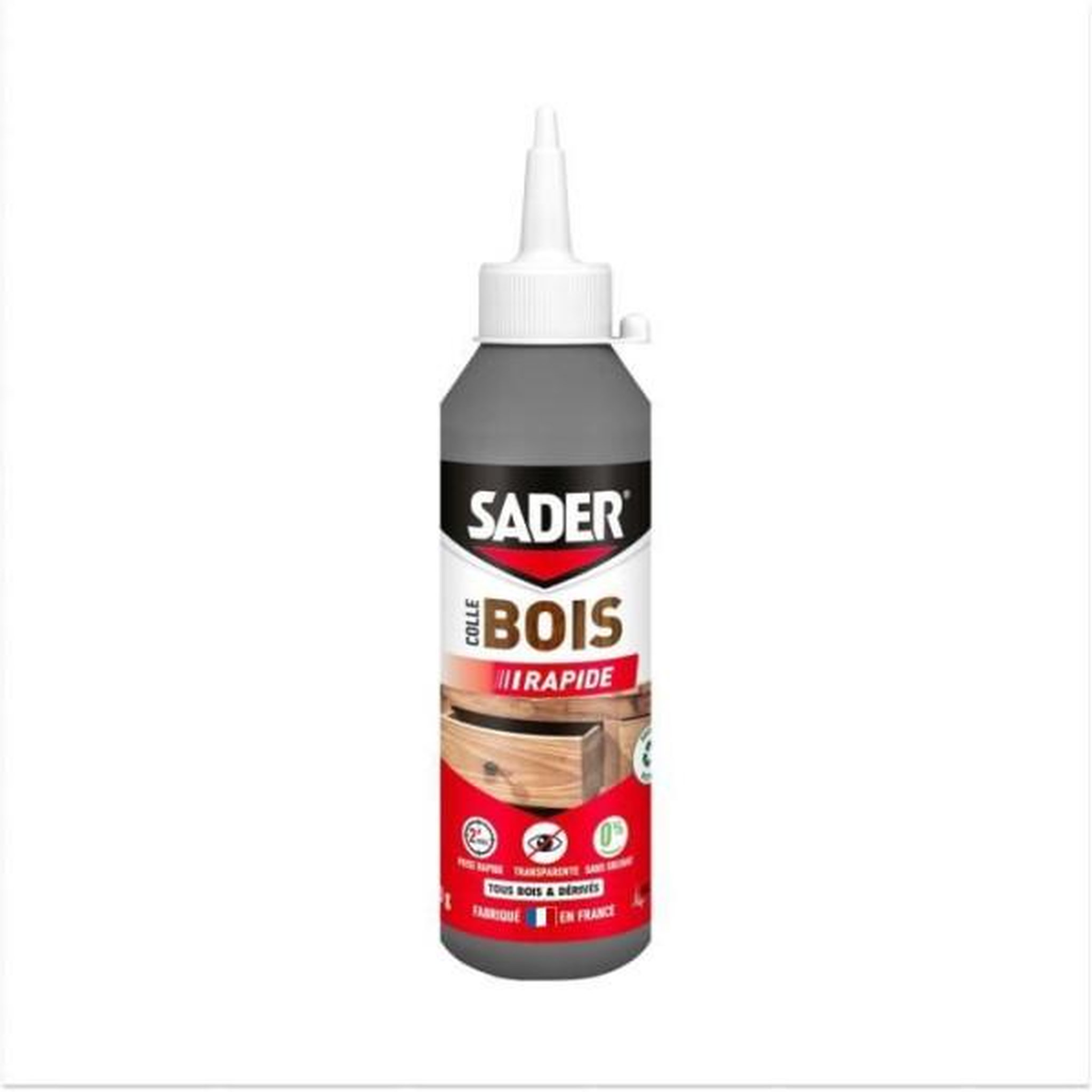 Sader Colle bois - SADER - Prise rapide 2 min - Tous bois - Intérieur - Transparente apres séchage - Biberon 100 g