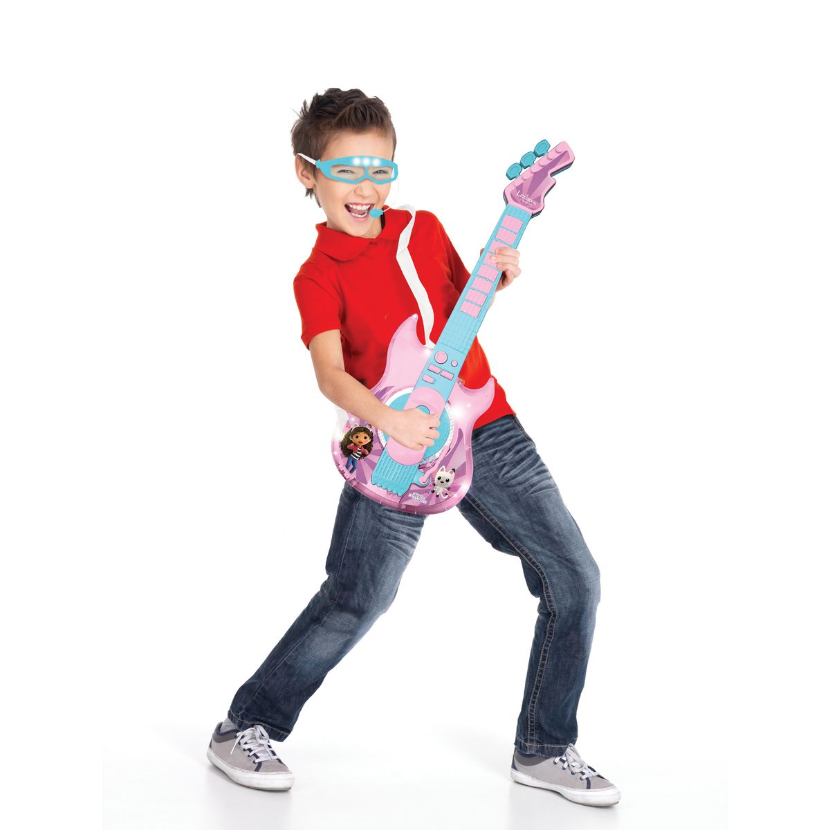 Lexibook Guitare Électronique Lumineuse avec lunettes et micro Gabby et la maison magique