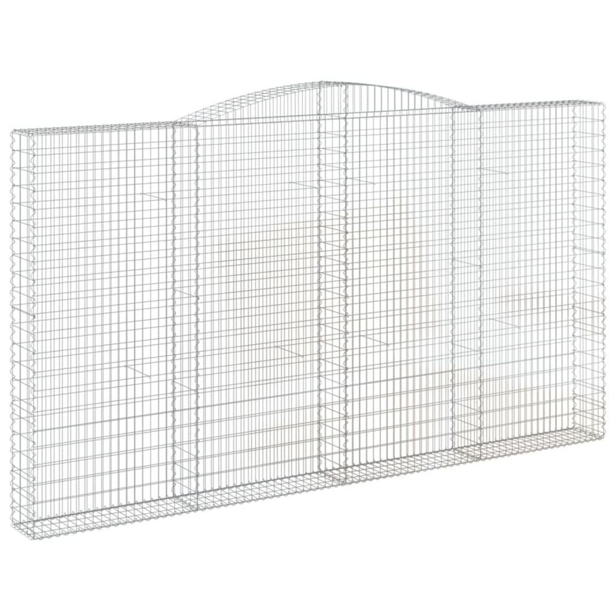 VIDAXL Panier de gabions arque 400x30x220/240 cm Fer galvanise