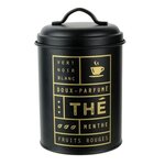 Paris Prix Boîte de Conservation Design  Thé  18cm Noir & Or