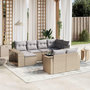 Voir la diapositive 1 : VIDAXL Salon de jardin 11 pcs avec coussins beige resine tressee