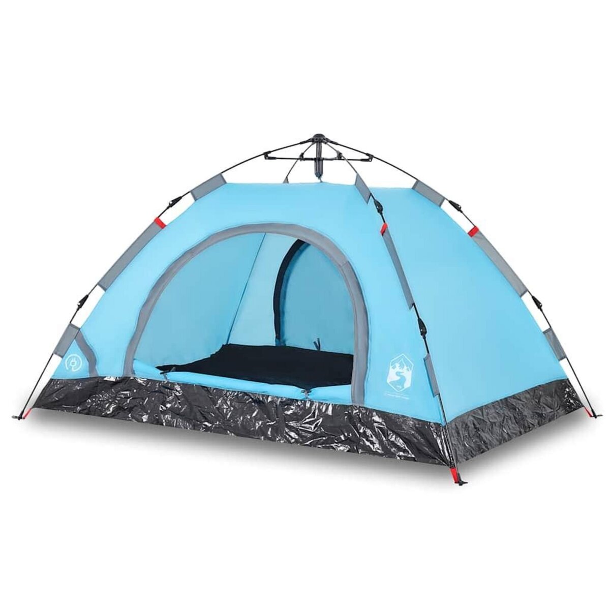 VIDAXL Tente de camping 4 personnes bleu liberation rapide