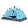 Voir la diapositive 2 : VIDAXL Tente de camping 4 personnes bleu liberation rapide