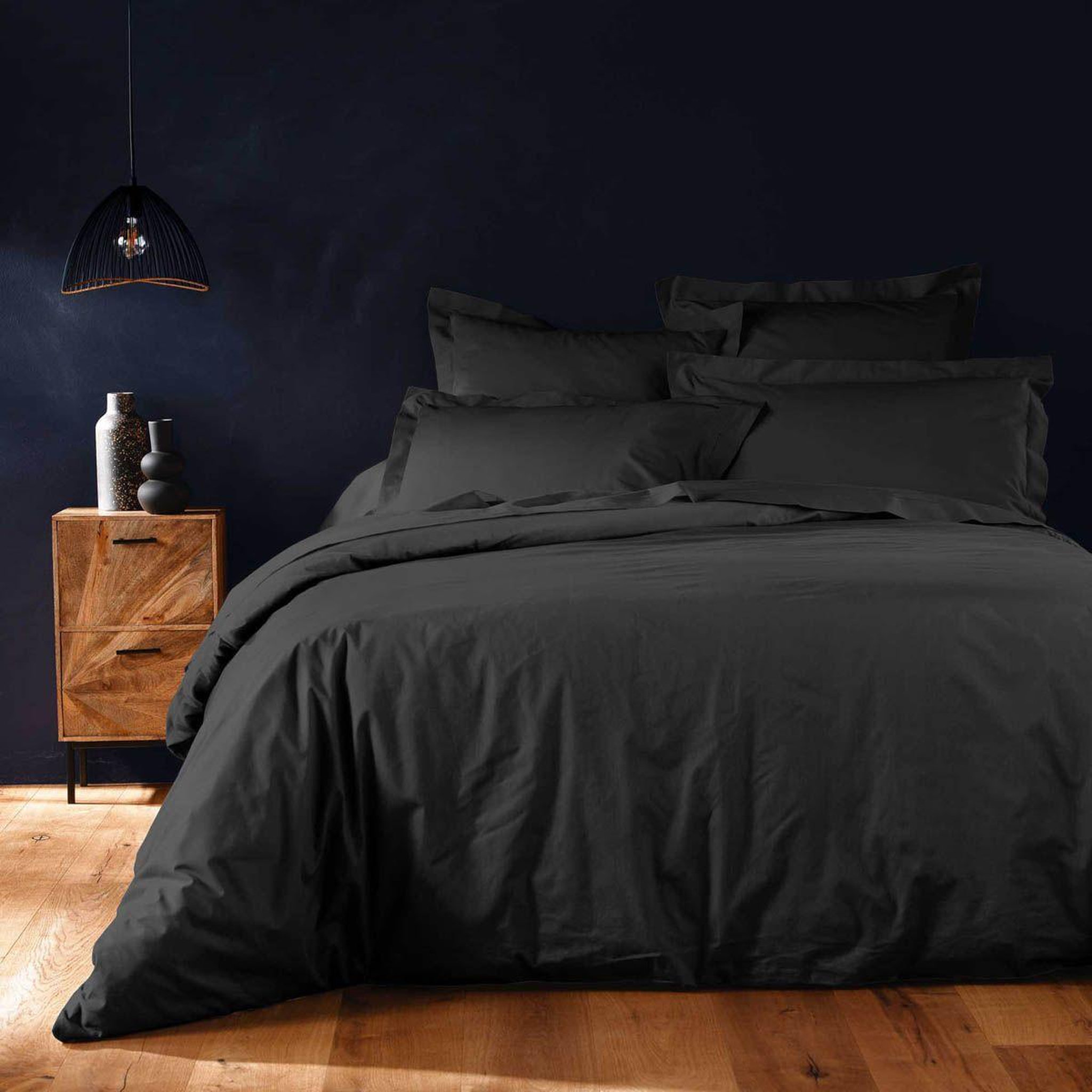 Douceur d'Intérieur Housse de couette  lina  240x260cm noir