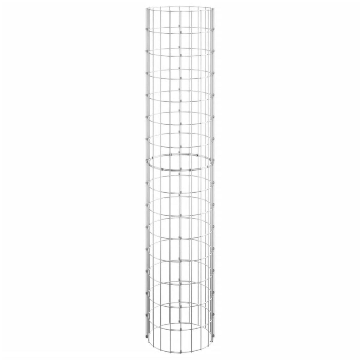 VIDAXL Lit sureleve a gabion circulaire 3pcs Acier galvanise Ø30x150cm