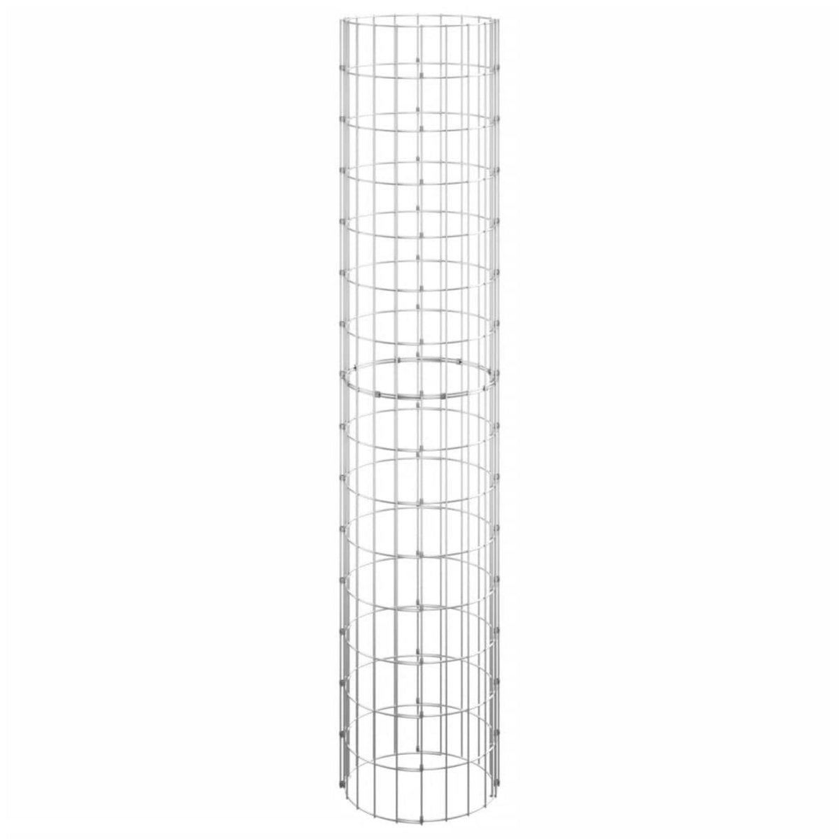 VIDAXL Lit sureleve a gabion circulaire 3pcs Acier galvanise Ø30x150cm