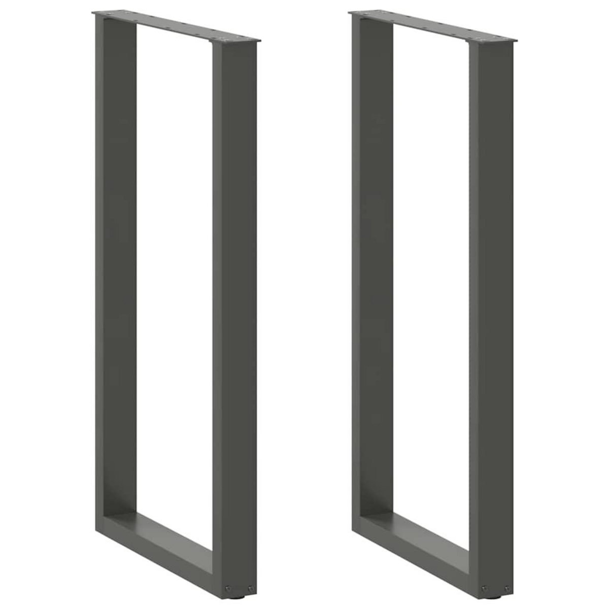 VIDAXL Pieds de table basse forme de U 2 pcs anthracite 60x(110-111)cm