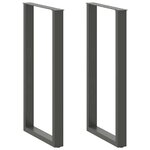 VIDAXL Pieds de table basse forme de U 2 pcs anthracite 60x(110-111)cm