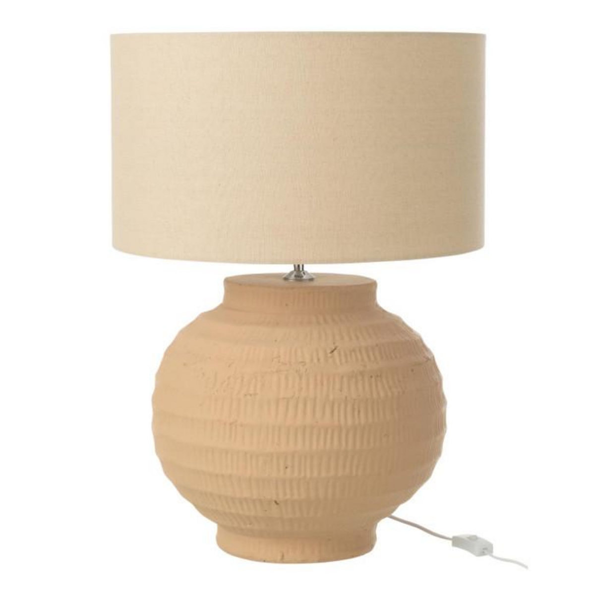 Paris Prix Lampe à Poser en Terre Cuite  Shawna  46cm Beige