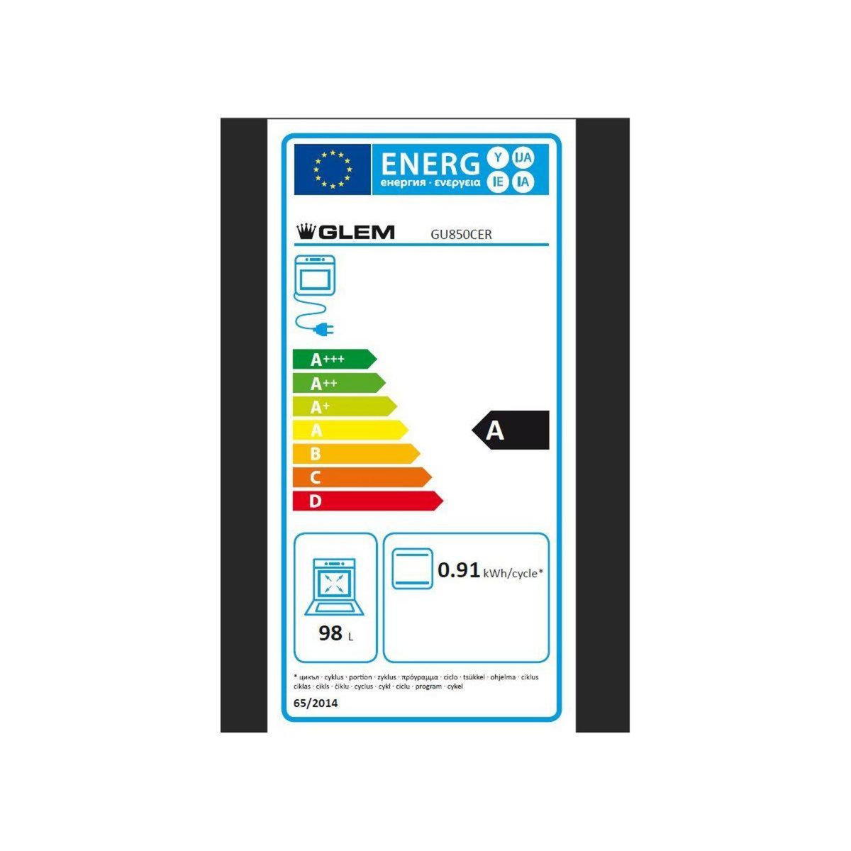 Glem Piano de cuisson gaz GU850CER