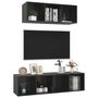 Voir la diapositive 3 : VIDAXL Ensemble de meubles TV 2 pcs Noir brillant Bois d'ingenierie