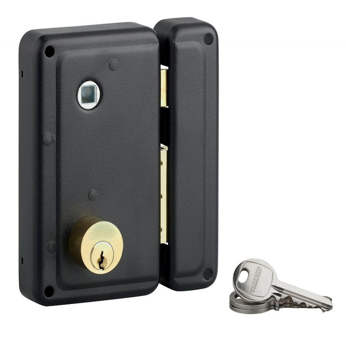 THIRARD Serrure en applique THIRARD, 75 x 130mm, à poignée, vertical, ouverture à droite