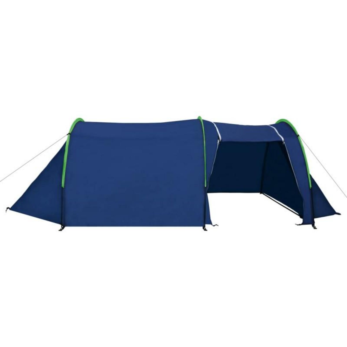 VIDAXL Tente de camping 4 personnes Bleu marine et vert