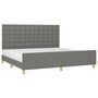 Voir la diapositive 3 : VIDAXL Cadre de lit sans matelas gris fonce 200x200 cm tissu