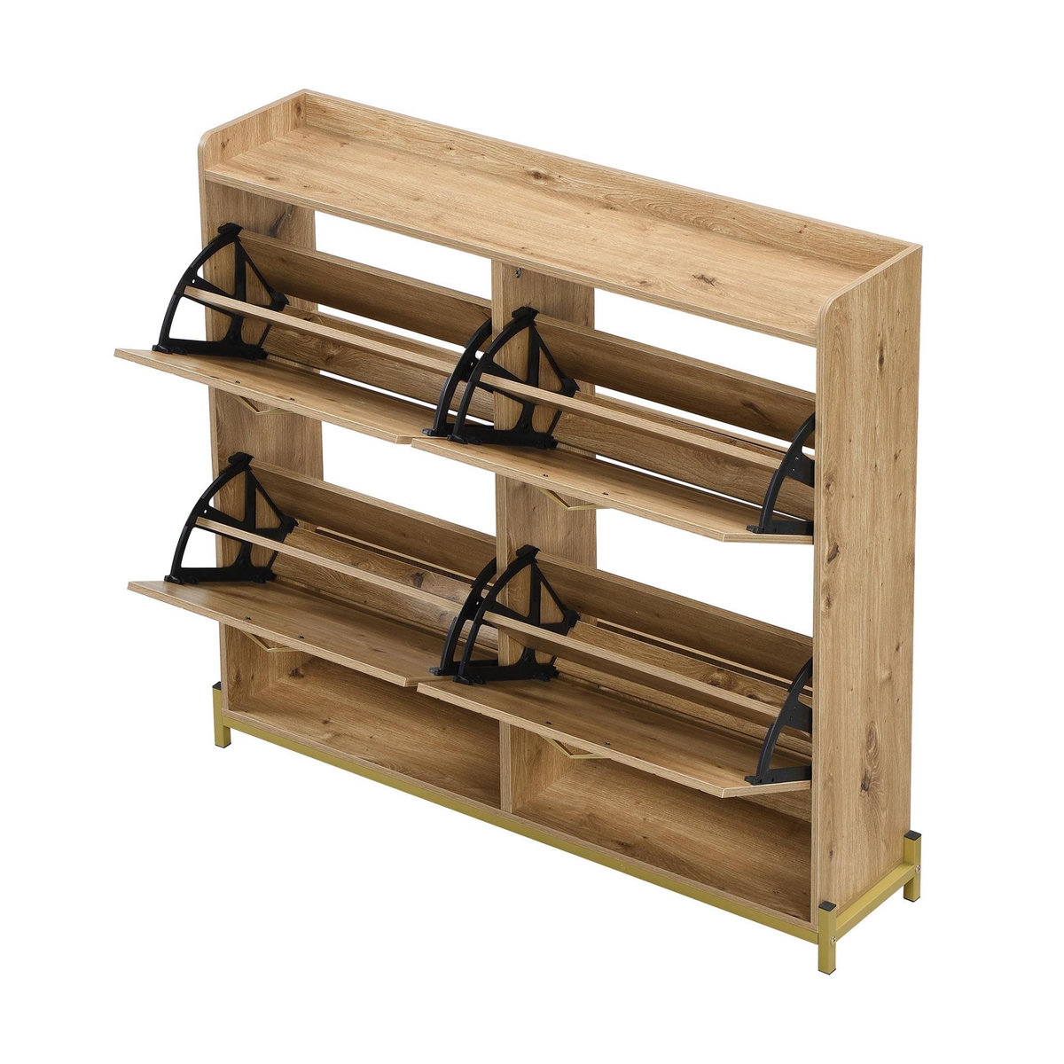 MERAX Meuble à chaussures 20 paires 4 étagères coloris naturel mdf