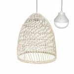 Lumisky Suspension PAULO Beige Rotin H45cm