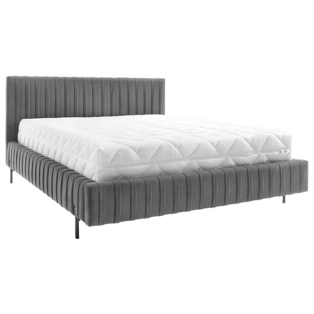 LISA DESIGN Flavio - lit coffre - 140x200 cm - sommier inclus - en velours