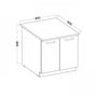 Voir la diapositive 3 : MARKET24 LASSEN Meuble bas de cuisine sous évier L 80 cm - Décor chene clair sonoma