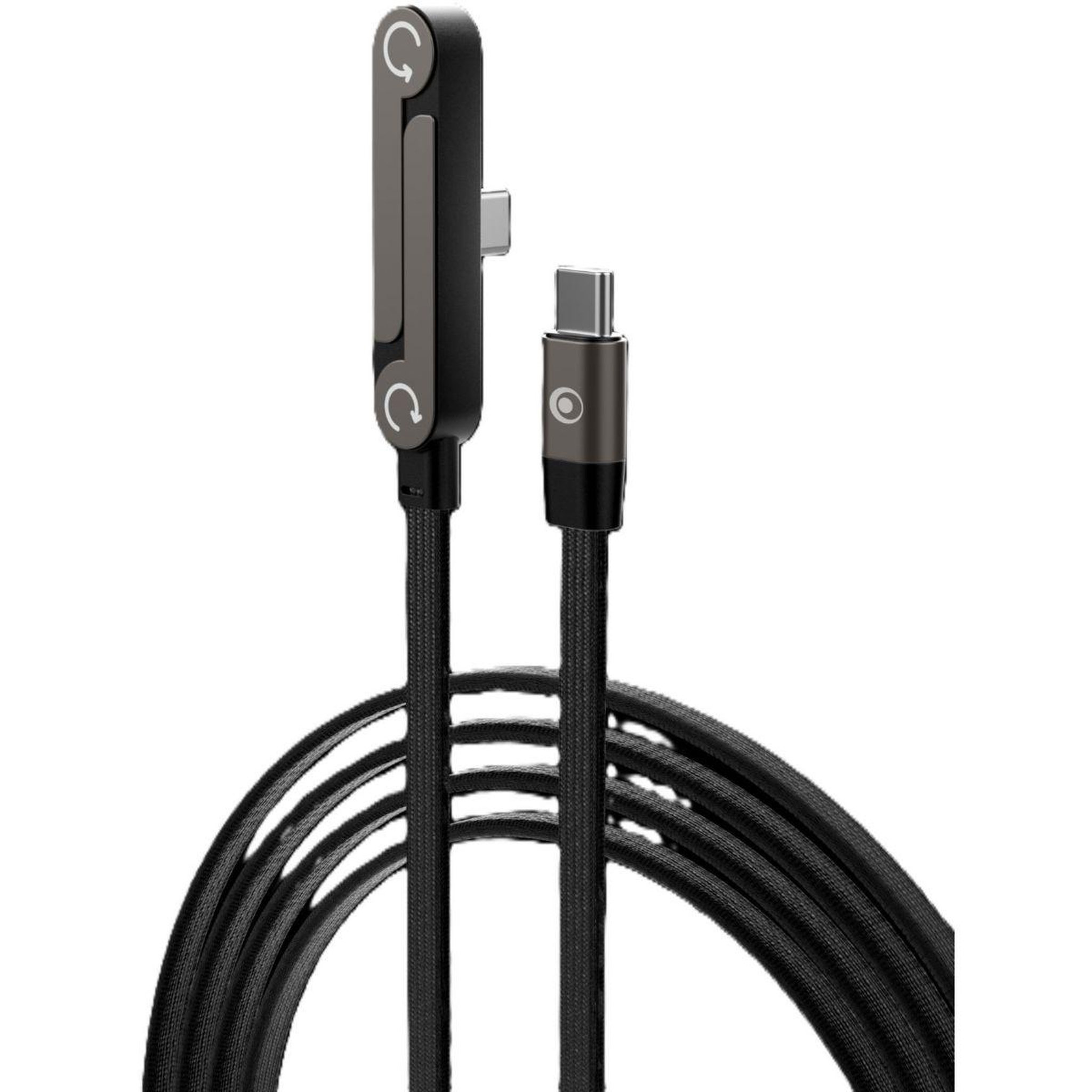 FORCE POWER Câble USB 60W USB-C vers USB-C rétractable coudé