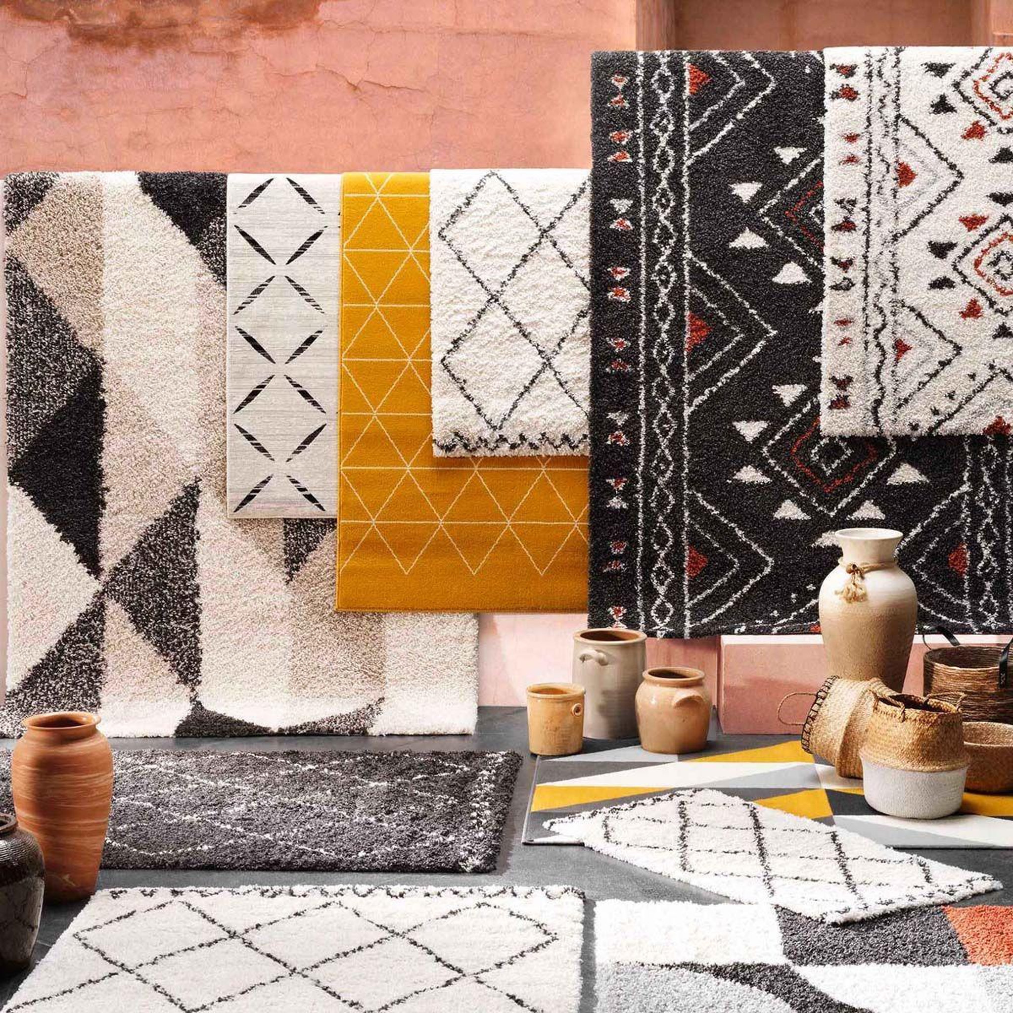 Voir la diapositive 4 : Douceur d'Intérieur Tapis déco imprimé  saoura  120x170cm beige