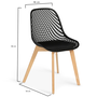 Voir la diapositive 6 : ID MARKET Lot de 4 chaises MANDY noires pour salle à manger