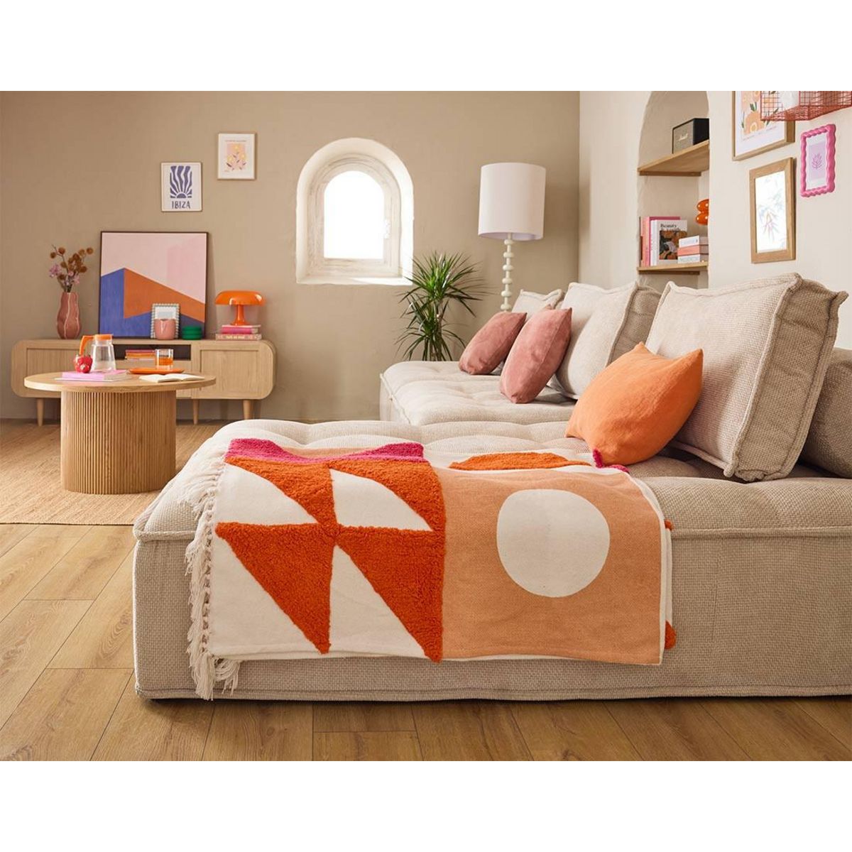 LISA DESIGN Marisol - canapé d'angle modulable 4 places - velours texturé