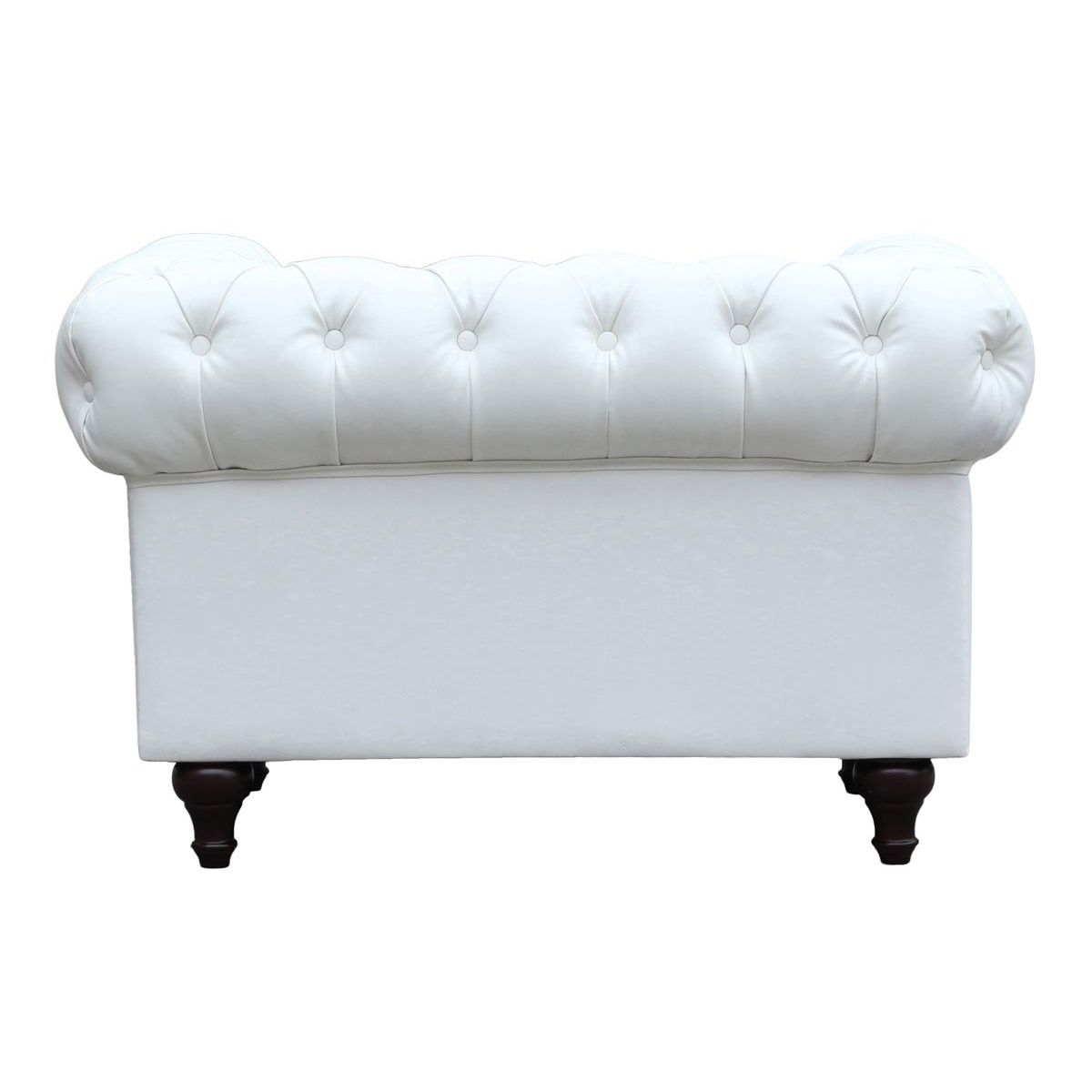 Habitat et Jardin Fauteuil Chesterfield  Aliza  - 111 x 82 x 70 cm - Blanc